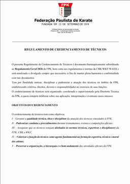 Credenciamento de Técnicos 2026