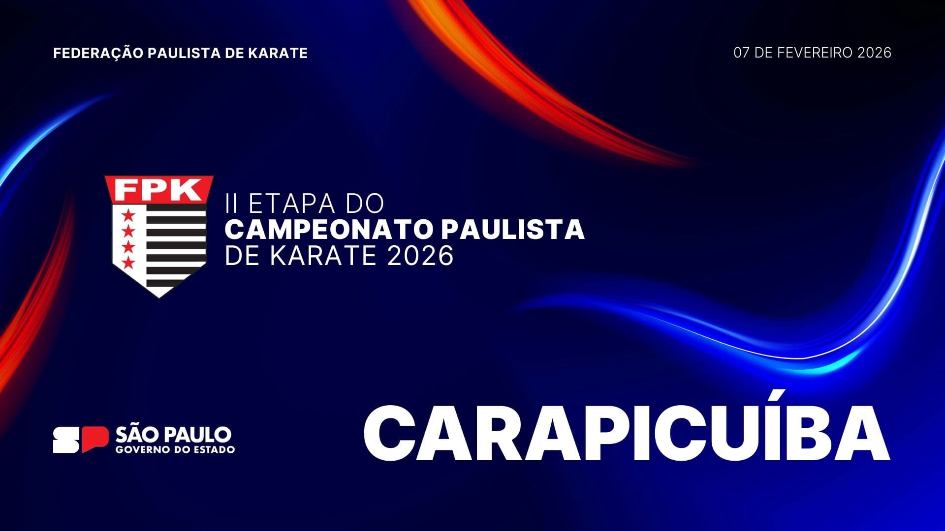 Banner do evento II Etapa do Campeonato Paulista 2026 - Carapicuíba