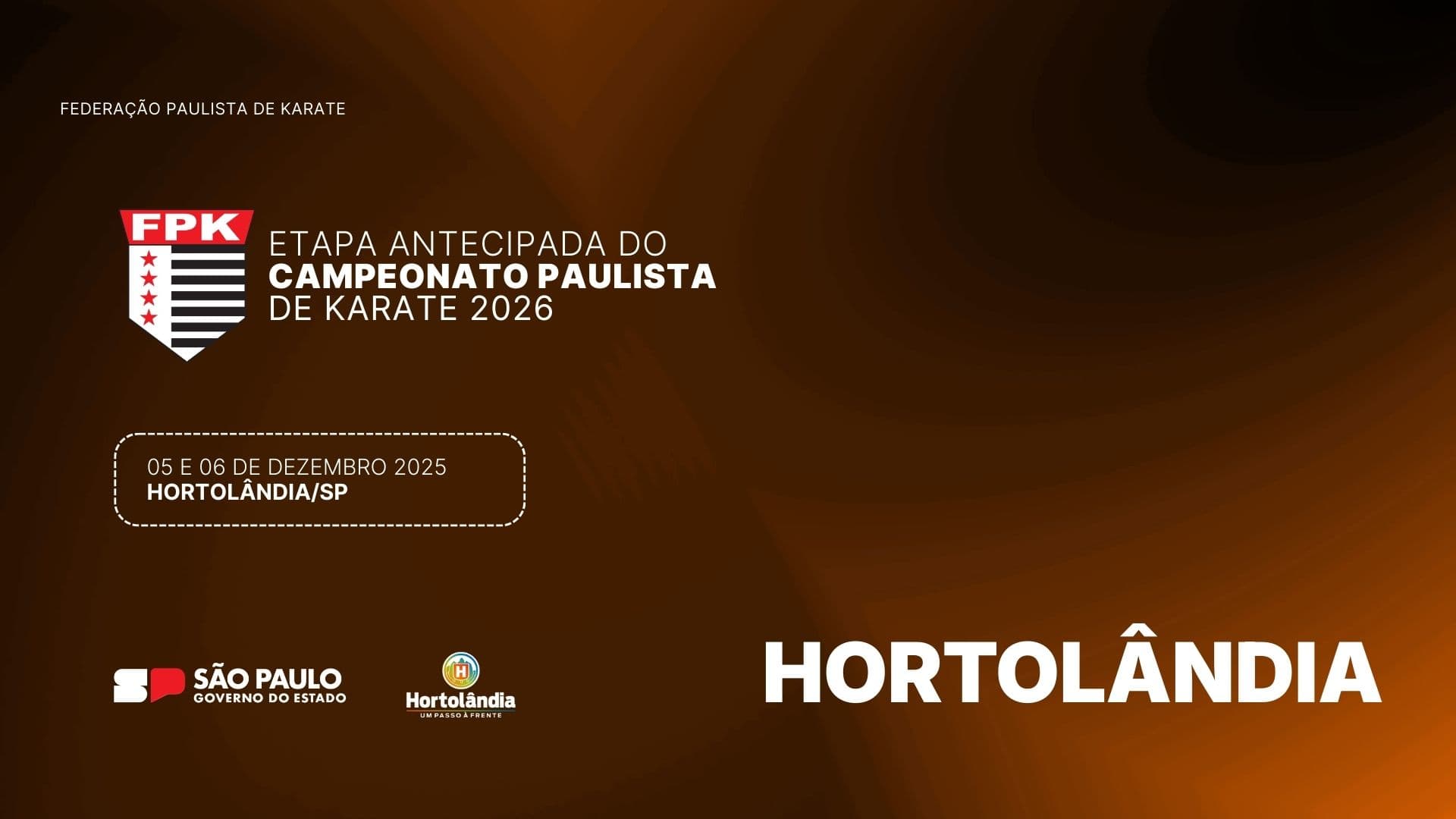 Banner do evento Etapa Antecipada do Campeonato Paulista - Hortolândia